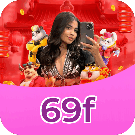 Interface do aplicativo 69f mostrando jogos disponíveis no iOS e Android